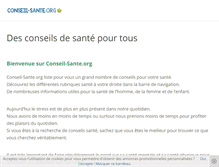 Tablet Screenshot of conseil-sante.org